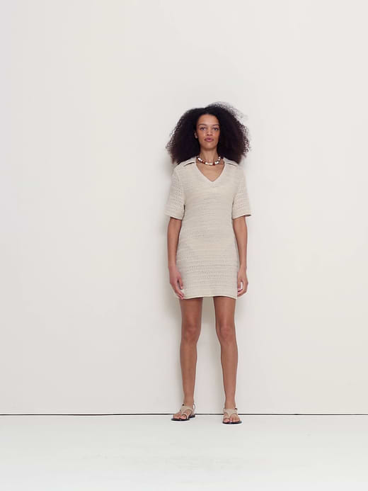 Banana Republic Cotton Crochet Mini Sweater Dress — photo 5