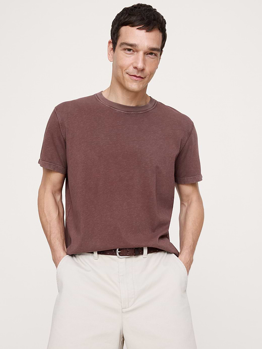 Banana Republic Midweight Cotton Slub Crew-Neck T-Shirt — photo 1