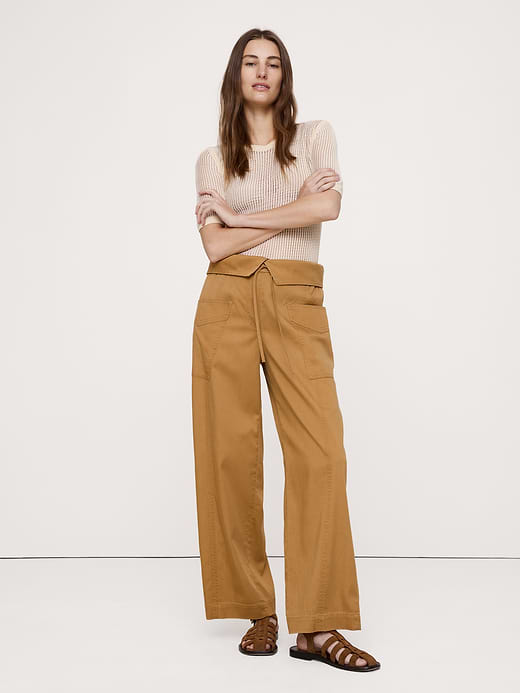 Banana Republic High-Rise Straight-Leg Fisherman Pant — photo 1