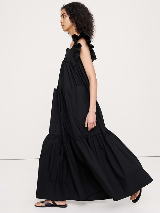 Banana Republic Cotton Poplin Flounce Maxi Dress — photo 5