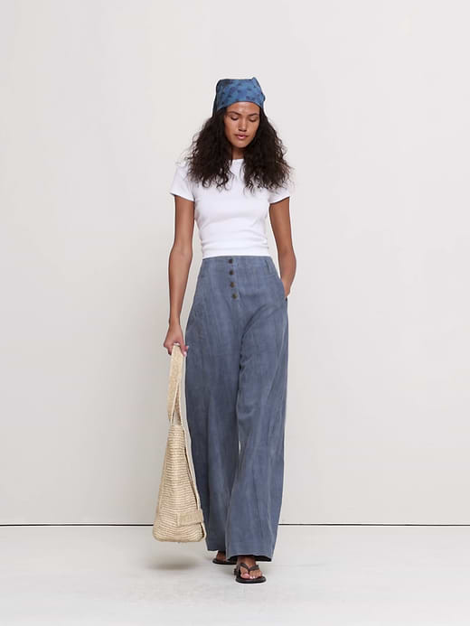Banana Republic High-Rise Relaxed Barrel Ramie-Cotton Pant — photo 5