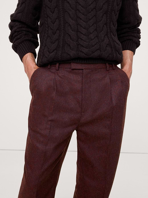 Banana Republic Straight Flannel Pleated Dress Pant — photo 4