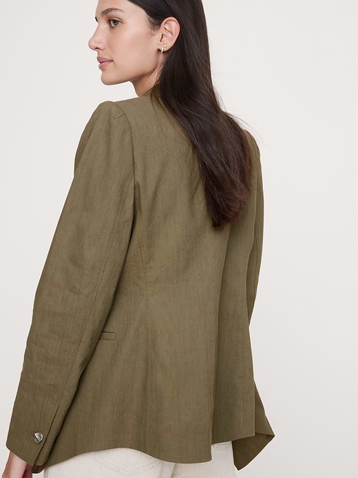 Banana Republic Stretch Linen-Viscose Long Blazer — photo 3