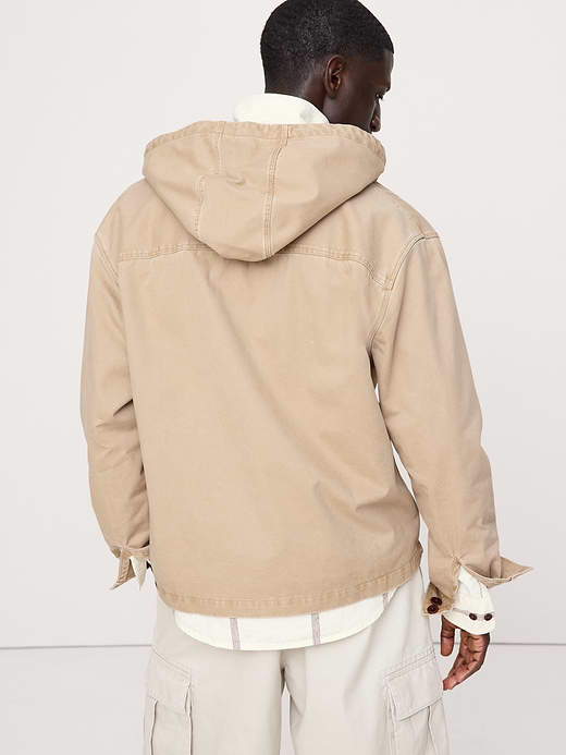 Banana Republic Cotton Twill Hooded Overshirt — photo 3