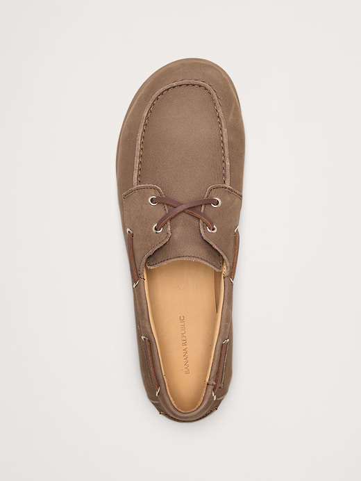 Banana Republic Italian Nubuck Leather Boat Shoe — photo 6