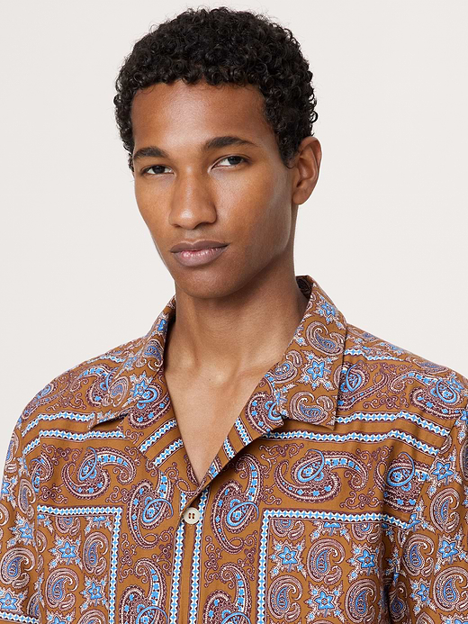Banana Republic Relaxed-Fit Cotton Poplin Resort Shirt — photo 4