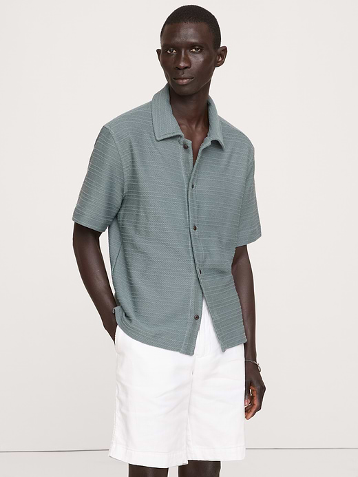 Banana Republic Knit Twill Resort Shirt — photo 1