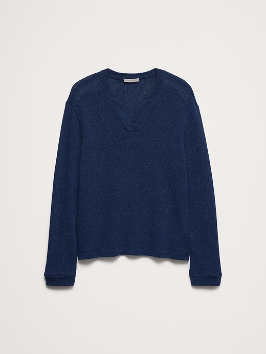 Banana Republic Marled Notch-Neck T-Shirt — photo 5