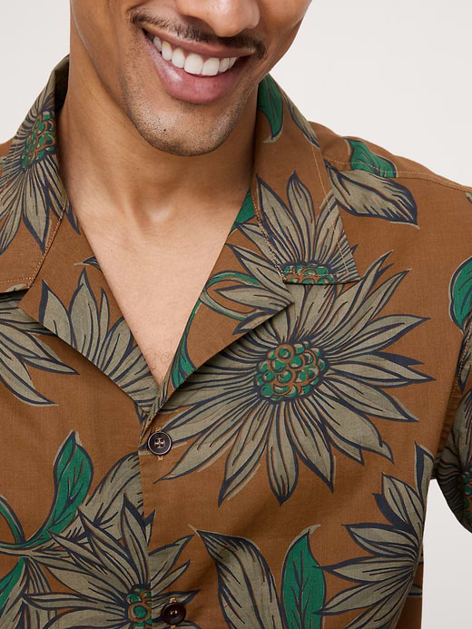 Banana Republic Relaxed-Fit Cotton Slub Resort Shirt — photo 4