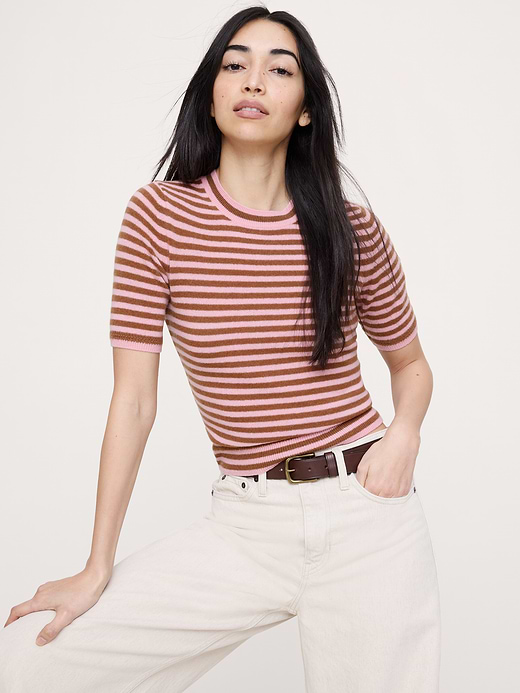 Banana Republic Lightweight Cashmere Short-Sleeve Sweater — photo 1
