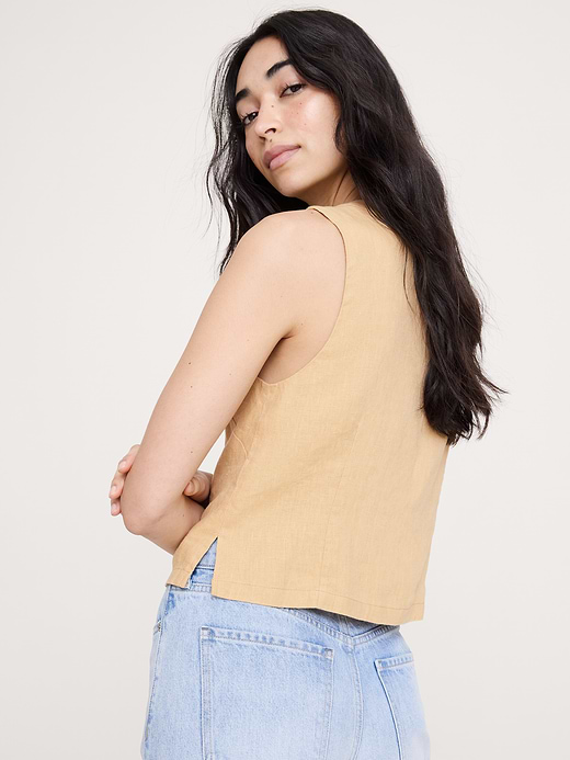 Banana Republic Linen Lace-Trim Vest — photo 3