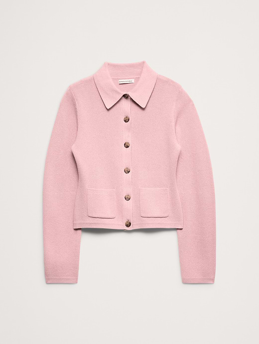 Banana Republic Larkspur Cotton-Silk Polo Cardigan — photo 3