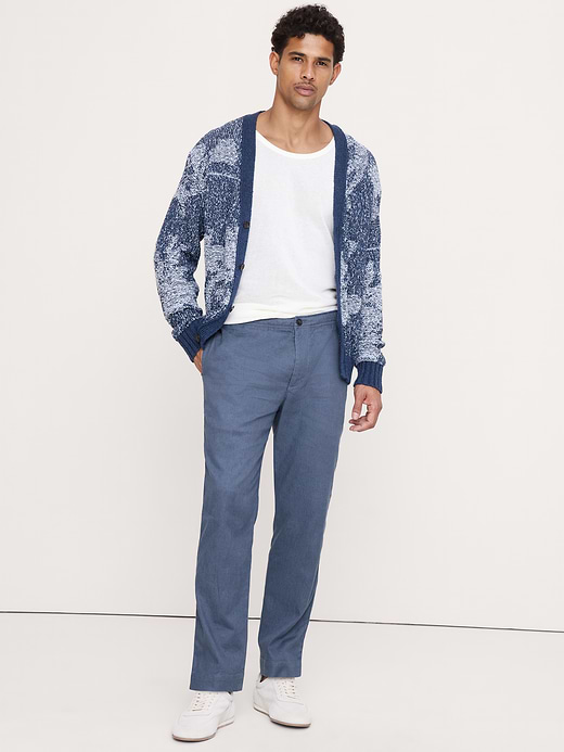 Banana Republic Straight Italian Linen-Cotton Pull-On Pant — photo 1