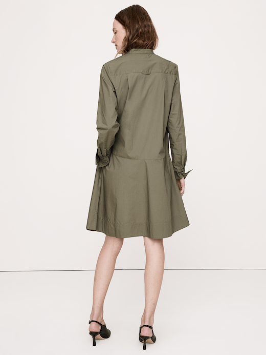 Banana Republic Cotton Trapeze Mini Shirt Dress — photo 3