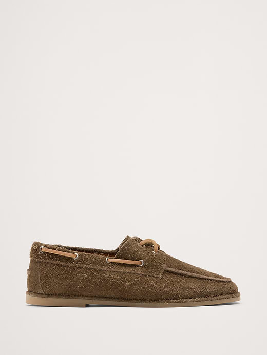 Banana Republic Textured Italian Suede Boat Shoe — photo 1