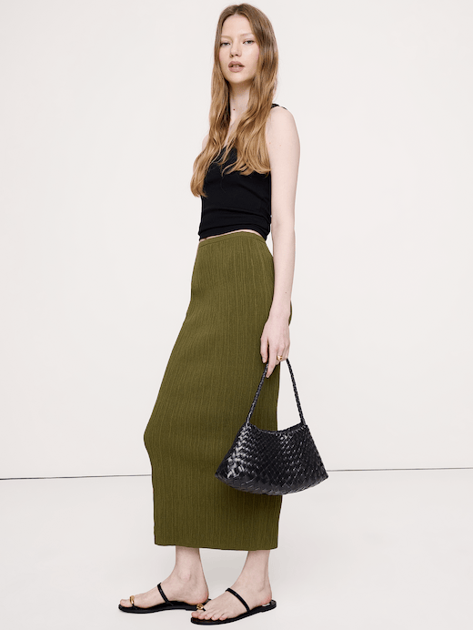 Banana Republic Crinkle Knit Maxi Skirt — photo 4