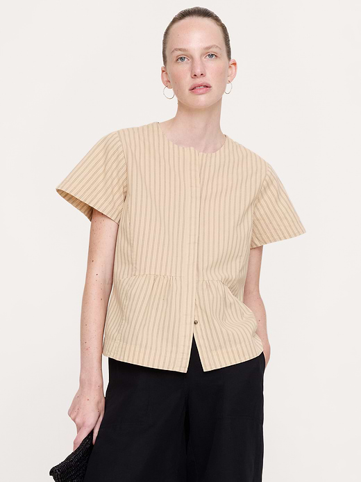 Banana Republic Cotton Flutter Sleeve Top — photo 1