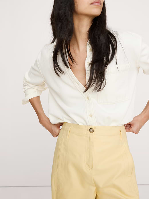 Banana Republic Ultra-High Rise Barrel Soft Chino — photo 4
