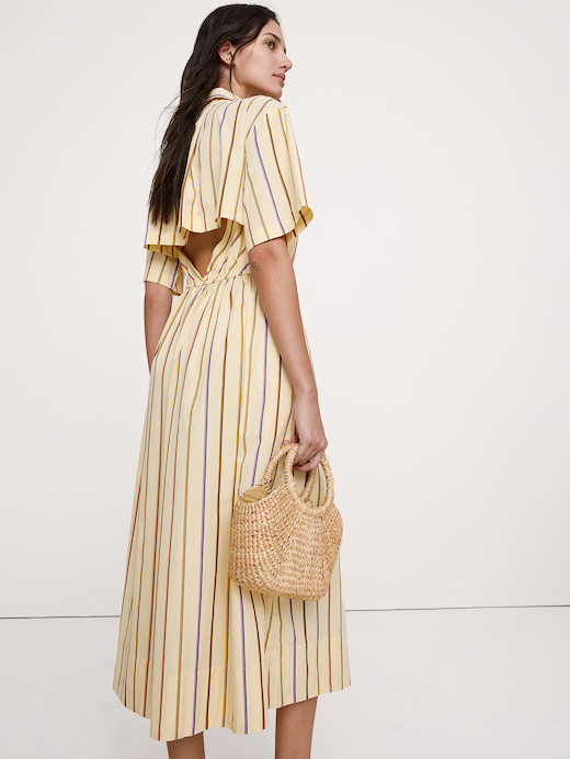 Banana Republic Poplin Open-Back Shirt Dress — photo 1