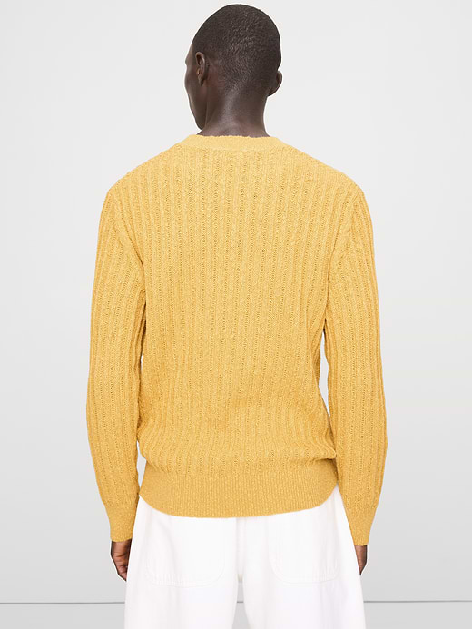 Banana Republic Cotton-Linen Blend Crew-Neck Sweater — photo 3