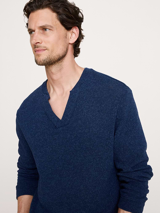 Banana Republic Marled Notch-Neck T-Shirt — photo 4
