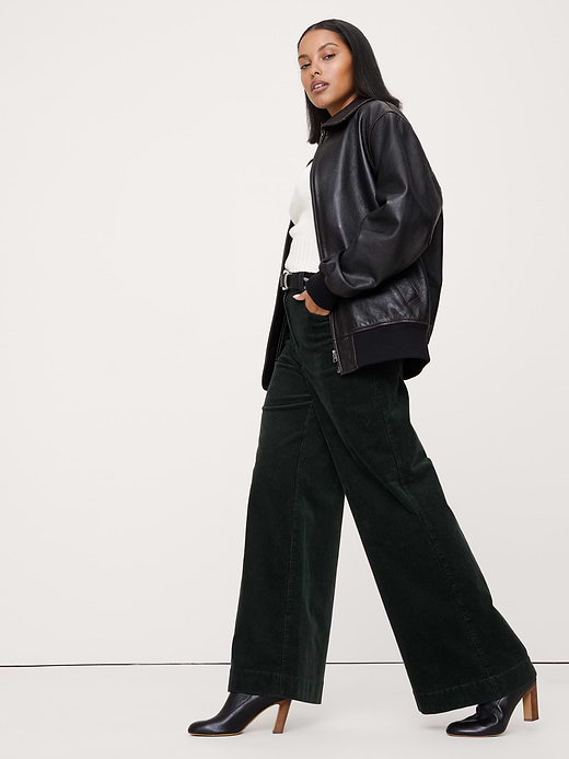 Banana Republic Ultra-High Rise Wide-Leg Corduroy Pant — photo 4