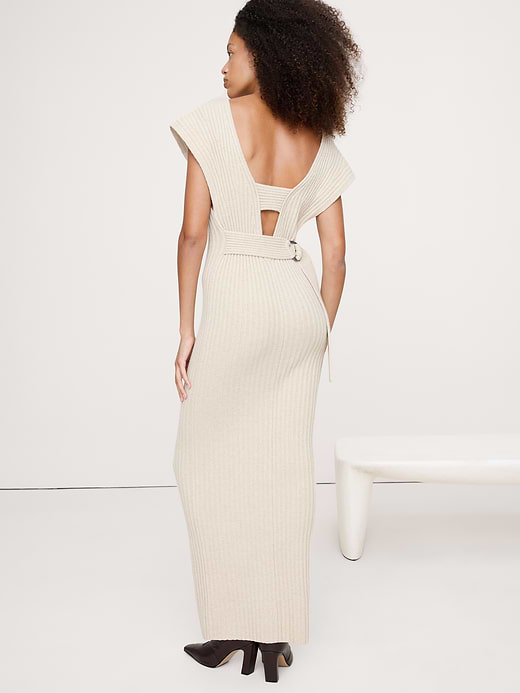 Banana Republic Merino-Cotton Maxi Dress with Open Back — photo 3