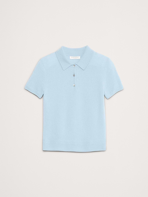 Banana Republic Lightweight Cashmere Short-Sleeve Sweater Polo — photo 5