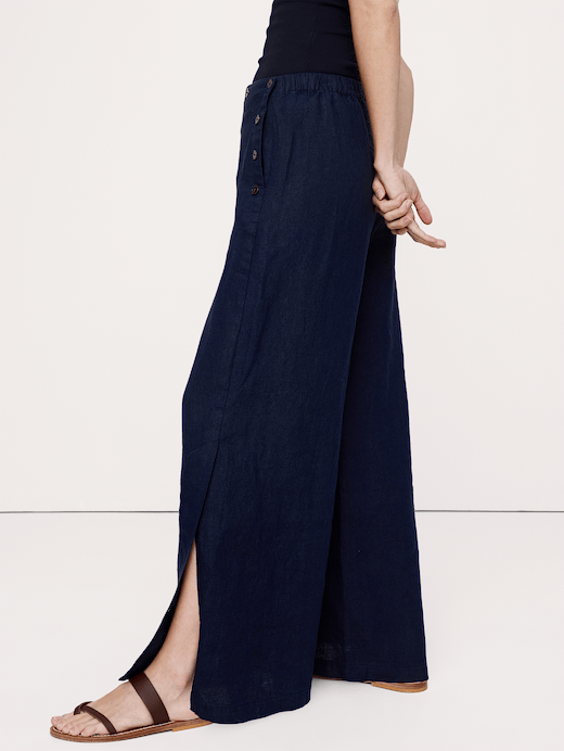 Banana Republic High-Rise Wide-Leg Linen Pull-On Sailor Pant — photo 4