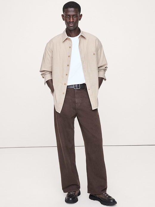 Banana Republic Relaxed-Fit Washed Cotton Poplin Shirt — photo 1