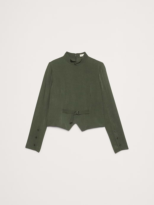 Banana Republic Drapey Mock-Neck Top — photo 5