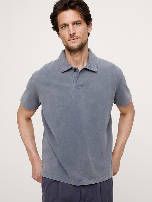 Banana Republic Relaxed Sueded Cotton Polo — photo 1