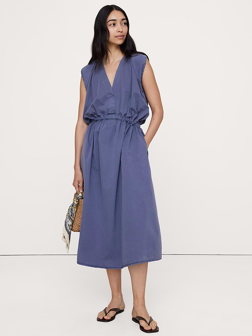 Banana Republic Cotton Twill Cinch-Waist Dress — photo 1