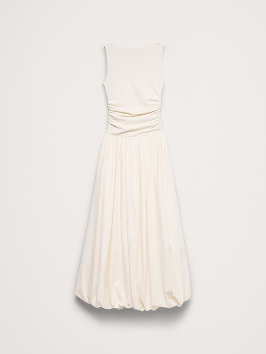 Banana Republic Jersey + Cotton Poplin Bubble-Hem Dress — photo 5