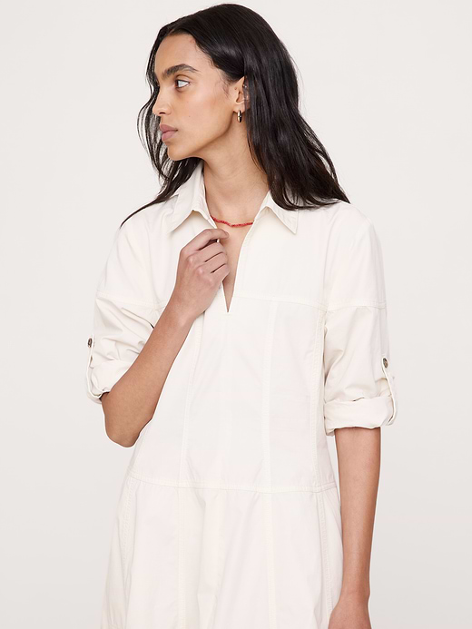 Banana Republic Cotton Twill Paneled Shirt Dress — photo 4