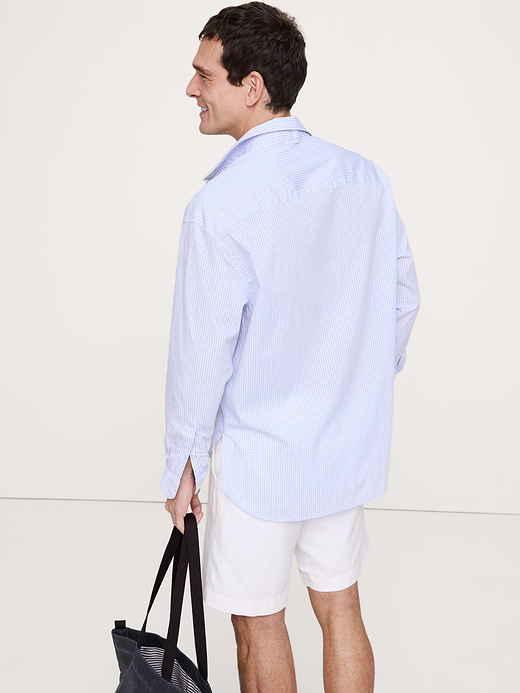 Banana Republic Relaxed-Fit Plaid Seersucker Shirt — photo 3