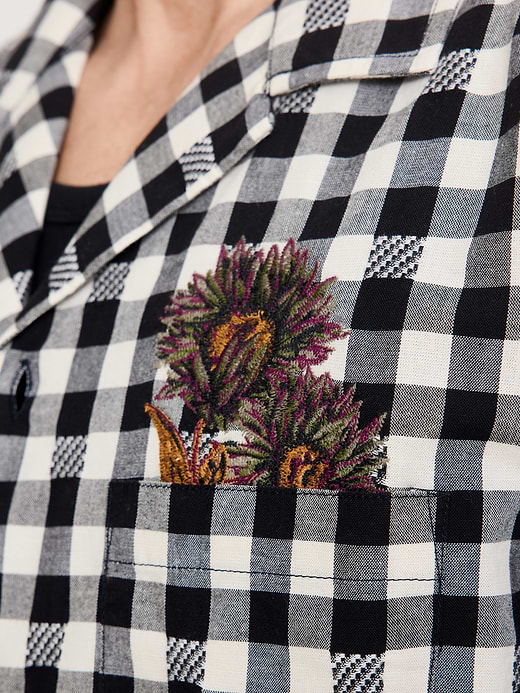 Banana Republic Relaxed-Fit Embroidered Cotton Resort Shirt — photo 7