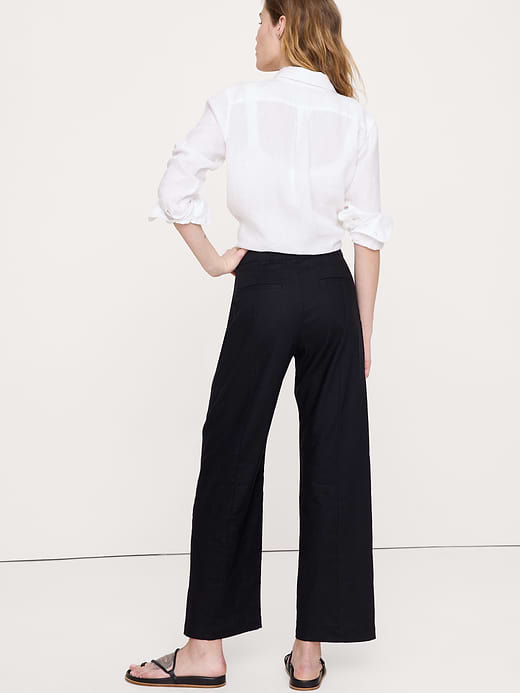 Banana Republic High-Rise Straight Utility Pant in Stretch Linen-Viscose — photo 3