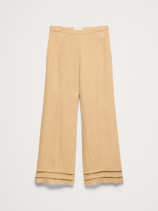 Banana Republic Mid-Rise Kick-Flare Linen Ankle Pant — photo 5