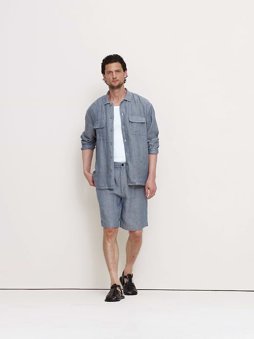 Banana Republic 9" Pleated Linen-Cotton Pull-On Short — photo 6