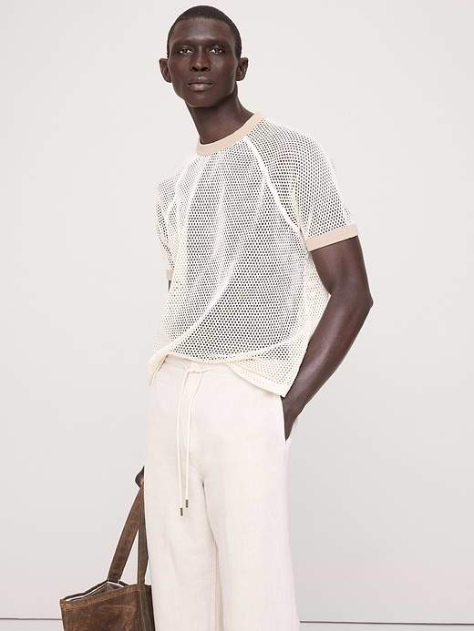 Banana Republic Cotton Mesh T-Shirt — photo 1