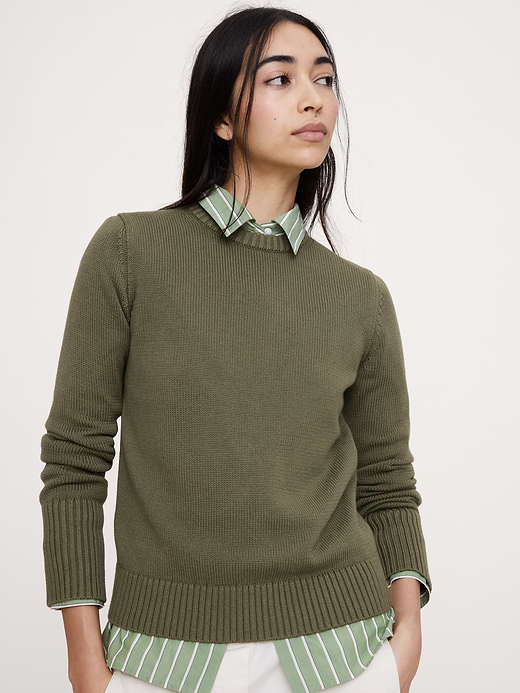 Banana Republic Cotton-Silk Crew-Neck Sweater — photo 4
