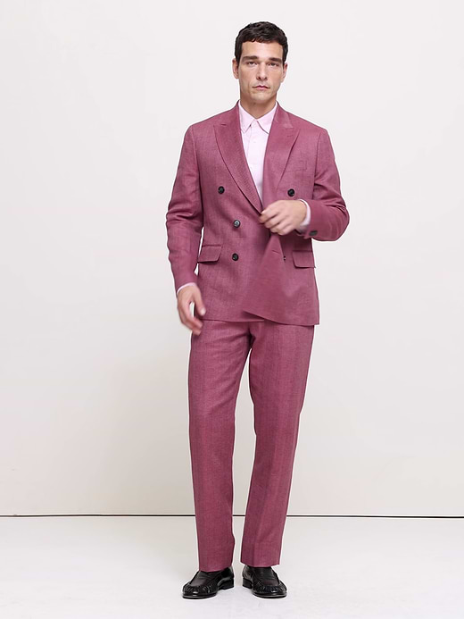 Banana Republic Double-Breasted Linen-Merino Suit Jacket — photo 8