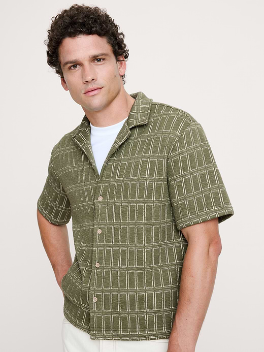 Banana Republic Relaxed-Fit Jacquard Resort Shirt — photo 1