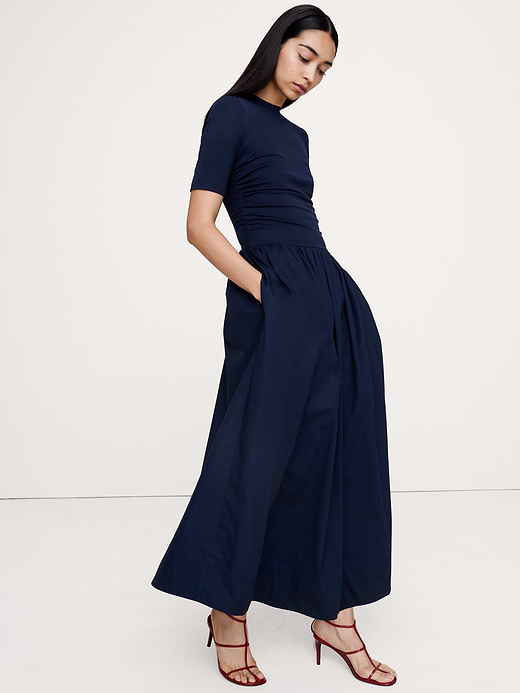 Banana Republic Jersey + Cotton Poplin Maxi Dress — photo 4