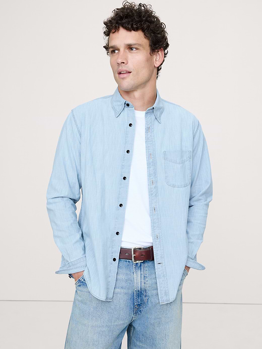 Banana Republic Standard-Fit Chambray Shirt — photo 1