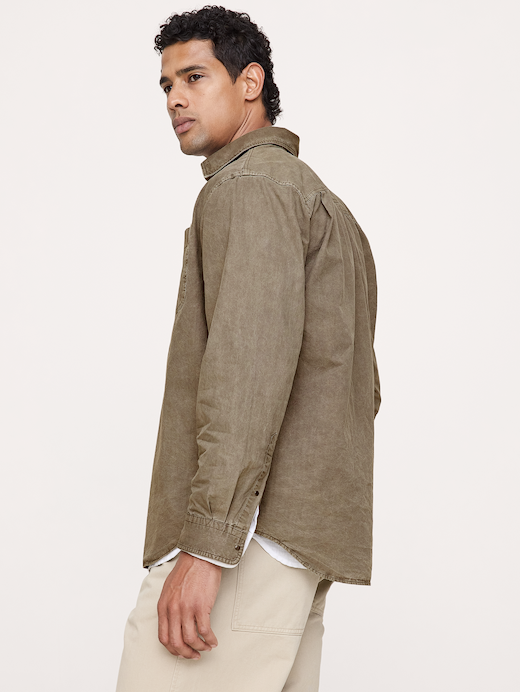 Banana Republic Archive Reissue Relaxed-Fit Cotton Poplin Shirt — photo 3
