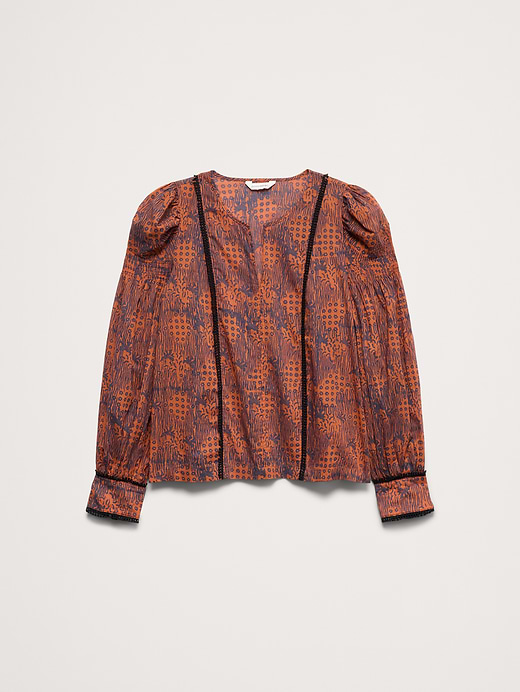 Banana Republic Lightweight Cotton Puff-Sleeve Top — photo 5