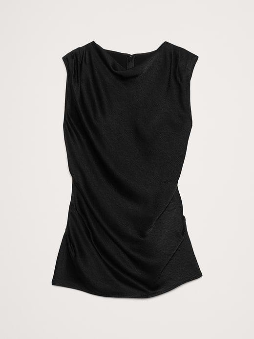 Banana Republic Hammered Satin Draped Top — photo 5