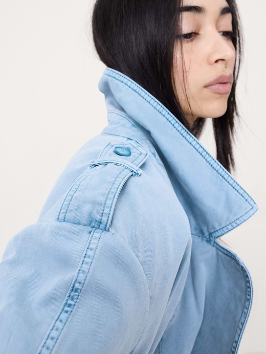 Banana Republic Cotton Twill Peacoat — photo 3